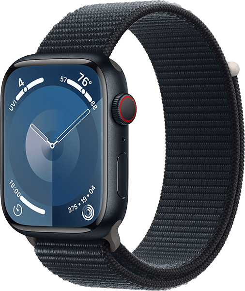 Apple Watch Series 9 (45mm) in Midnight Alum / Midnight Band Apple Watch Series 9 (45mm) in Midnight Alum / Midnight Band